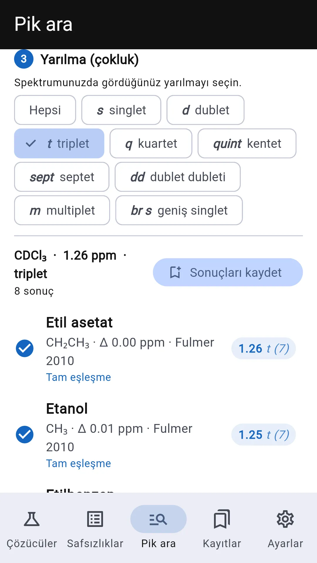 Ekran görüntüsü: Pikinizi tarif edin