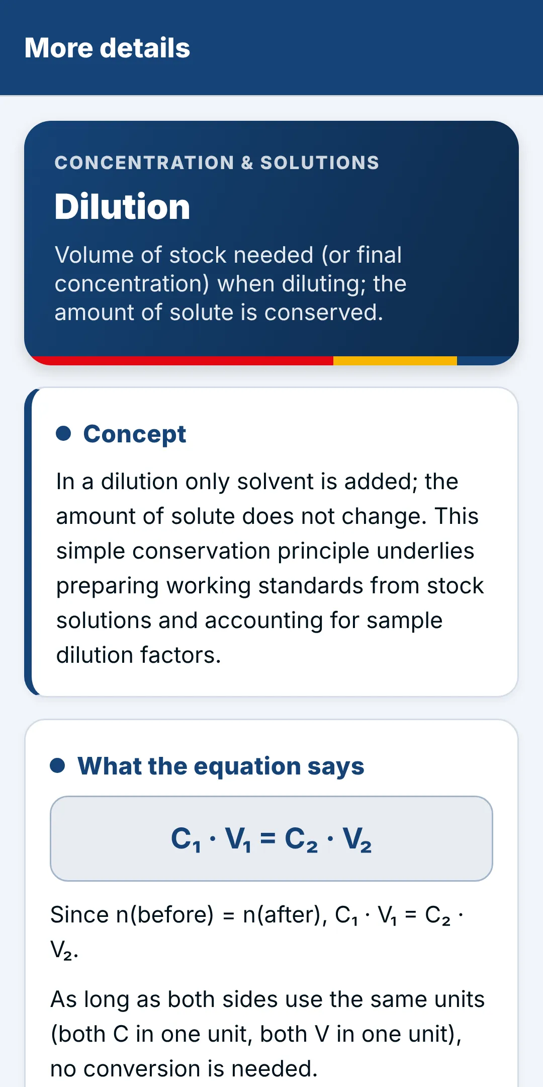 Screenshot: Review the topic with a worked example